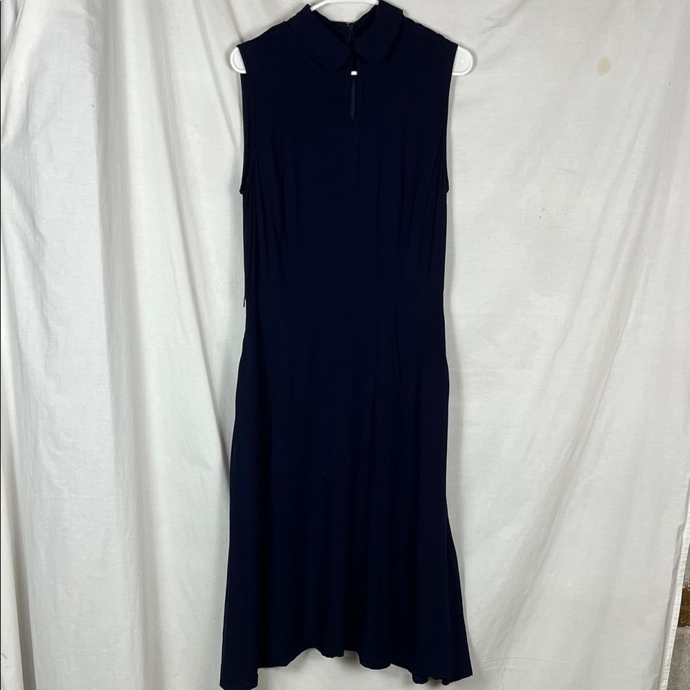 Modcloth X Collectif Collar Navy Blue Midi Dress